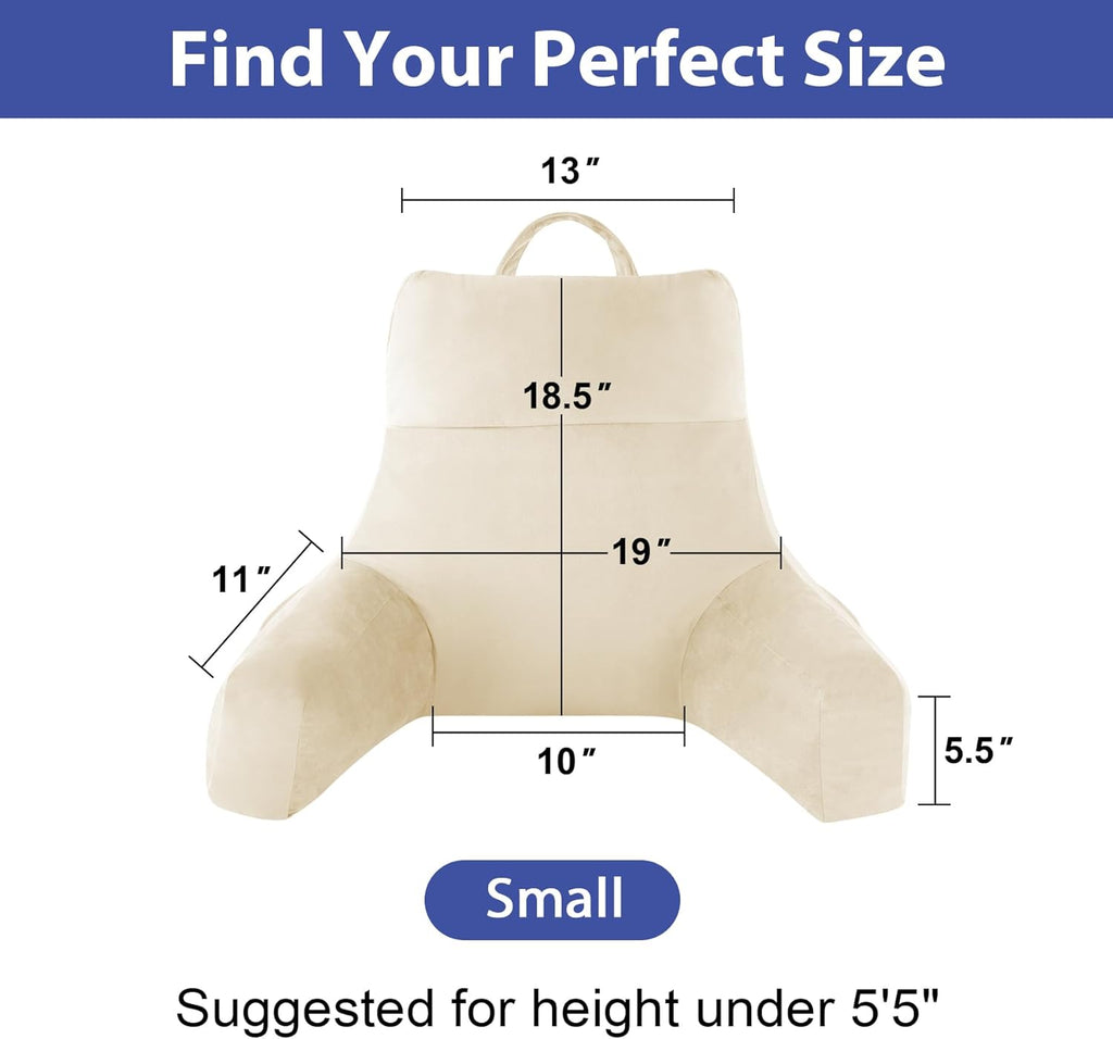 Ipynbap Back Pillow for Bed Sitting up, Reading Pillow for Sitting in Bed Adult, Back Support Pillow, Memory Foam Sit up Lounge Backrest Pi…