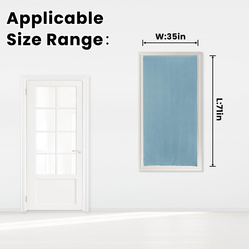 Self Adhesive Curtains, Black Out Shade for Window, Blackout Fabric Temporary Window Coverings Easy to Hang Curtains No Rod Needed, Use…