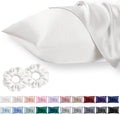 Vielit Standard Satin Pillowcase for Hair 2pc, Similar to Silk Pillow Cases, Easier comfort Than Silk Pillowcase, Gifts for Women Men, Cream…