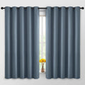 Yakamok Blackout Curtains Room Darkening Thermal Insulated Window Panels, Solid Grommet Top Drapes for Bedroom/Living Room(62Wx63L, Stone…