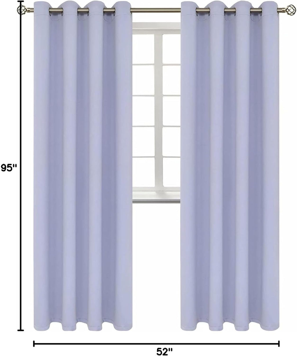 BGment Room Darkening Curtains 95 Inches Long - Grommet Thermal Insulated Drapes Window Treatment Curtains for Bedroom, 2 Panels, 52 x 95 I…