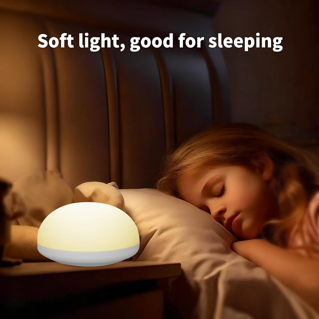 Nursery Night Light for Kids, Baby Nightlight with 2 Colors Changing Mode, Touch Control Dimmer Portable Lamp for Newborn Baby Nursery…
