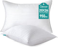 Oubonun Standard Size Pillows Set of 2 - Fluffy & Supportive Down Alternative Pillows with Zippered Cotton Cover - Breathable and Cool for…