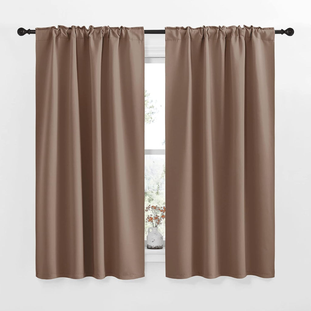 NICETOWN RV Curtains for Camper Windows - (Cappuccino Color) 34x54 Inch, 2 Panels Set, Thermal Insulated Room Darkening Blackout…