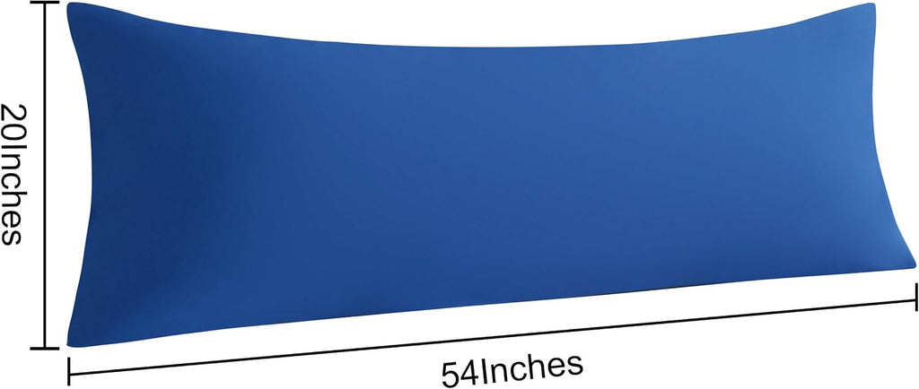 Ntbay Body Pillow Cases Set of 2, 2 Pack Brushed Microfiber 20x54 Pillow Cases, Soft, Wrinkle, Fade, Stain Resistant Royal Blue Pillow Case…