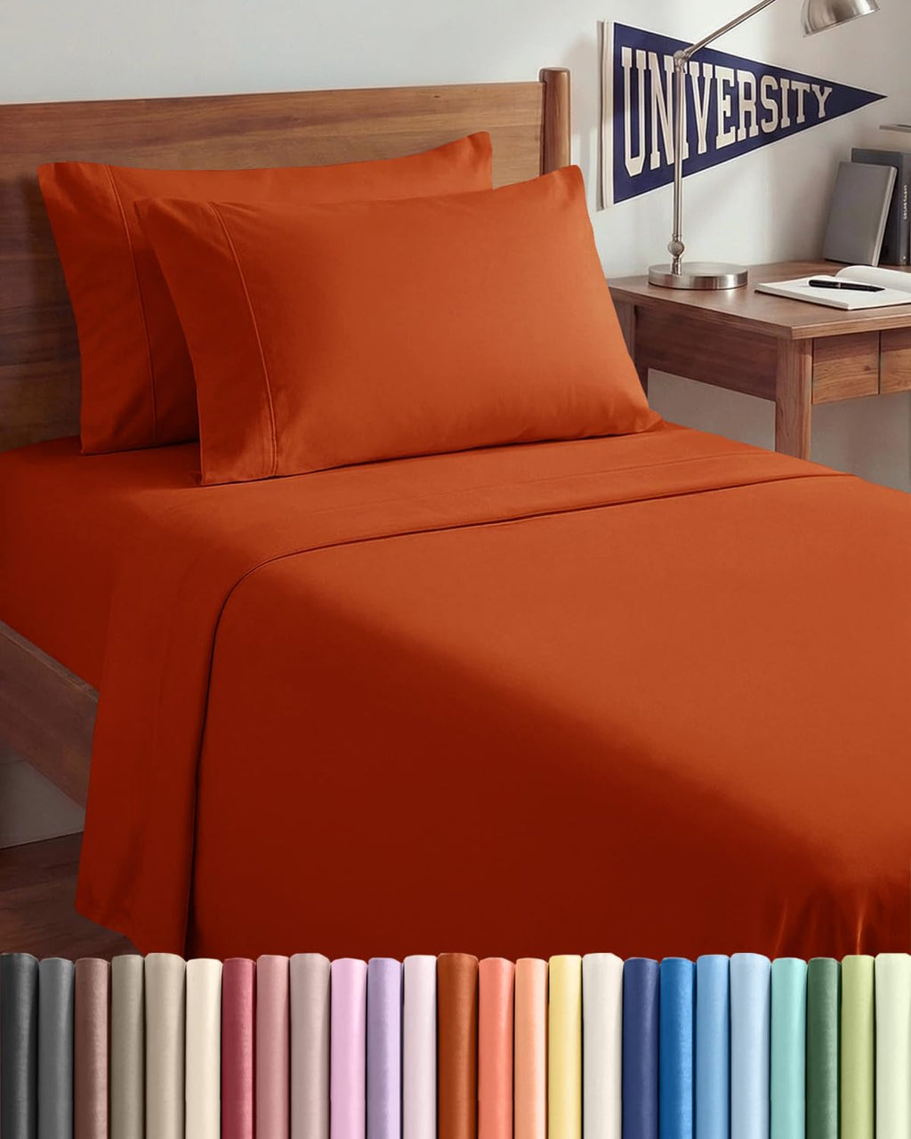 Twin XL 4 Piece Sheet Set - Comfy, Breathable & Cooling - Soft Hotel Luxury Bedding for Women, Men, Kids, Teens and Children - 1 Flat & 1…