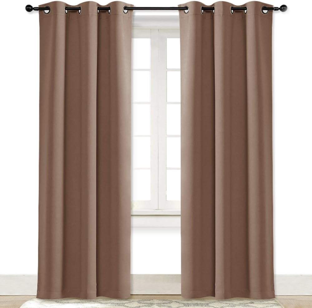 NICETOWN Room Darkening Curtain Blackout Drape Window Treatment Thermal Insulated Solid Grommet Blackout Curtain/Drape for Bedroom (1…