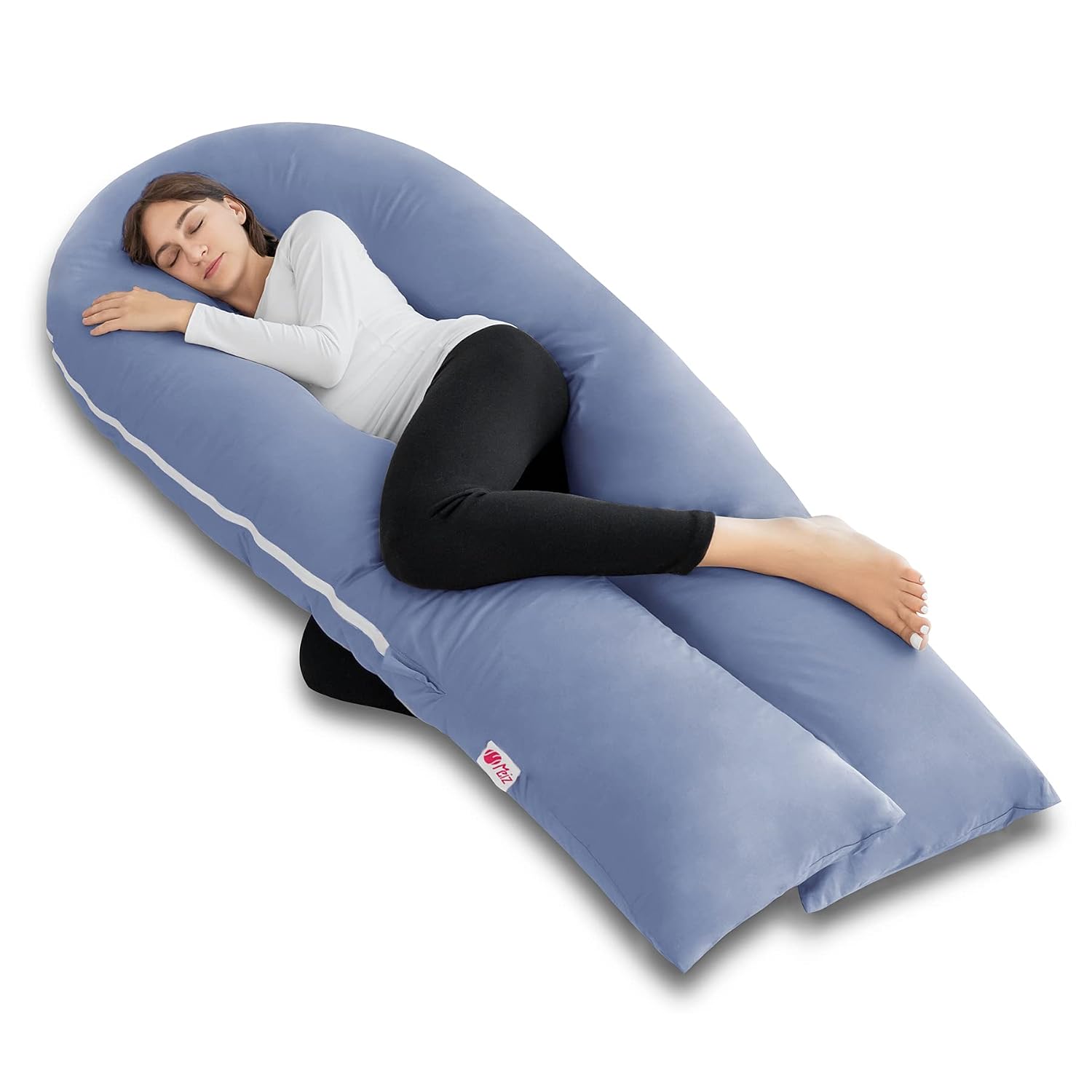 Meiz Pregnancy Pillows, Cooling Silky Pregnancy Pillows for Sleeping, 65" U Shaped Full Body Maternity Pillow for Pregnant Women, with Wash…