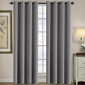 H.VERSAILTEX Blackout Bedroom Curtains 84 Inches Long Gray Curtain Window Panel Drapes Room Darkening for Living Room, Grommet…
