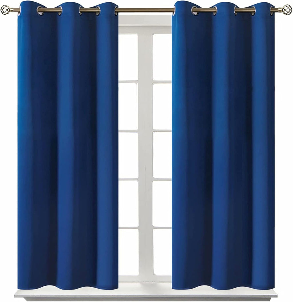 BGment Blackout Curtains for Bedroom - Grommet Thermal Insulated Room Darkening Curtains for Living Room, 38 x 54 Inch, 2 Panels, Royal Blu…