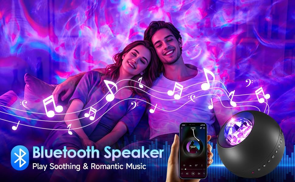 One Fire Galaxy Projector with Gifts Box/240 Lighting Modes/15 White Noise/Bluetooth Music Galaxy Projector for Bedroom Adults, Teen Stuff…