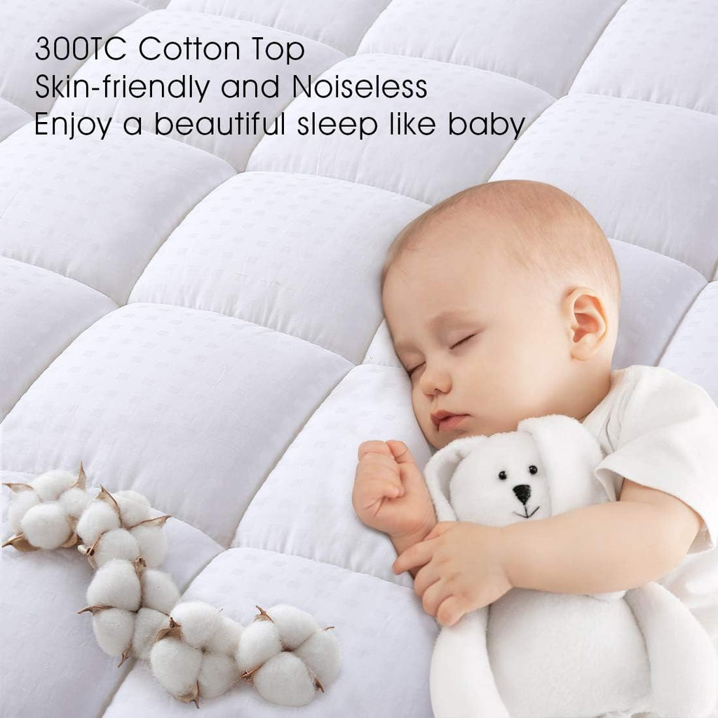 EASELAND King Size Mattress Pad Pillow Top Mattress Cover Quilted Fitted Mattress Protector Cotton 8-21" Deep Pocket Cooling Topper…