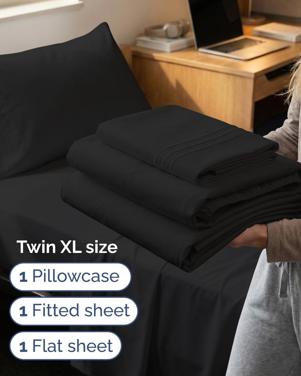 Twin XL Size 3 Piece Sheet Set - Comfy Breathable & Cooling Sheets - Hotel Luxury Bed Sheets for Women & Men - Deep Pockets, Easy-Fit…