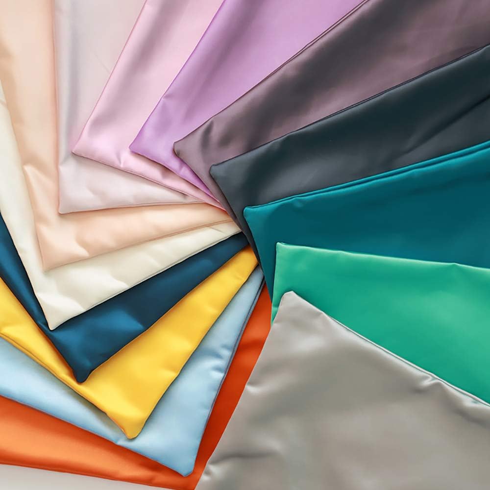 Faylapa 4 Pack Silky Satin Throw Pillow Cases Heavy Silk Satin Decorative Pillow Covers Solid Dyed Soft Pillow Cover Home Decor(Peacock…