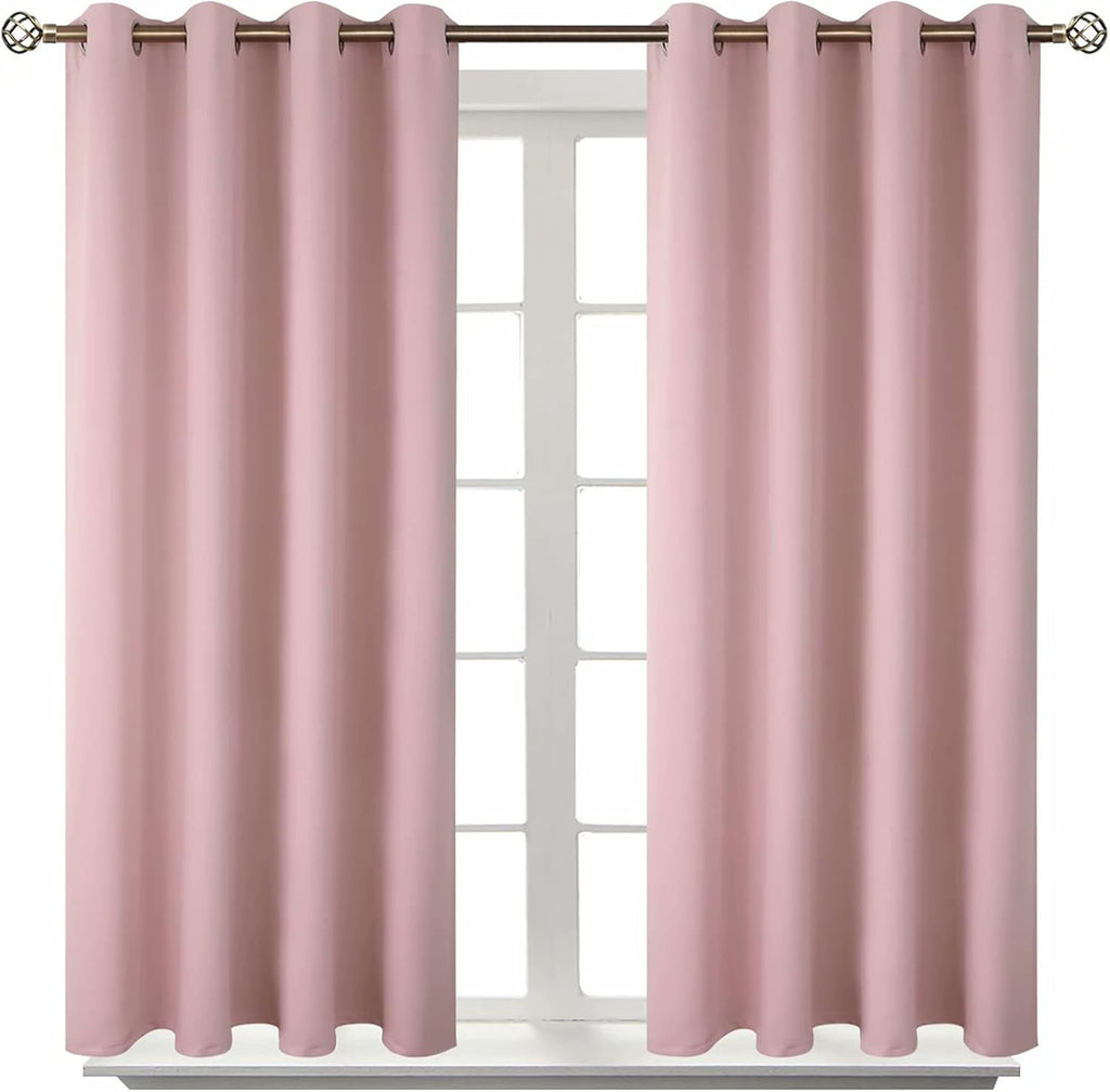 BGment Room Darkening Curtains 45 Inches Long - Grommet Thermal Insulated Drapes Window Treatment Curtains for Bedroom, 2 Panels, 52 x 45 I…