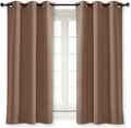 NICETOWN Small Window Blackout Curtain Panel Window Treatment Thermal Insulated Solid Grommet Blackout Drape for Cafe Store (1 Panel, 42…
