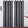 Lemomo Blackout Curtains 52 x 120 Inch Long Grey Curtains Set of 2 Panels Room Darkening Curtains for Bedroom and Living Room 120 Inch Grey