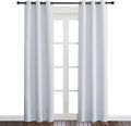 Nicetown Cloud Grey Window Curtain and Drape, 1 Panel, 34 by 84, easy maintenance Solid Thermal Insulated Grommet Room Darkening Drapery…