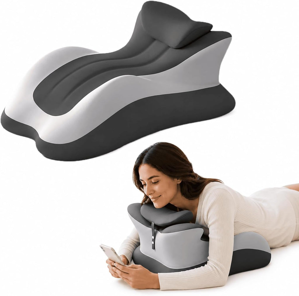 Ergonomic 27° Memory Foam Wedge Pillow for Bed, Multi-Position Support Pillow for Back, Neck & Legs, Positioning Pillow for Reading…