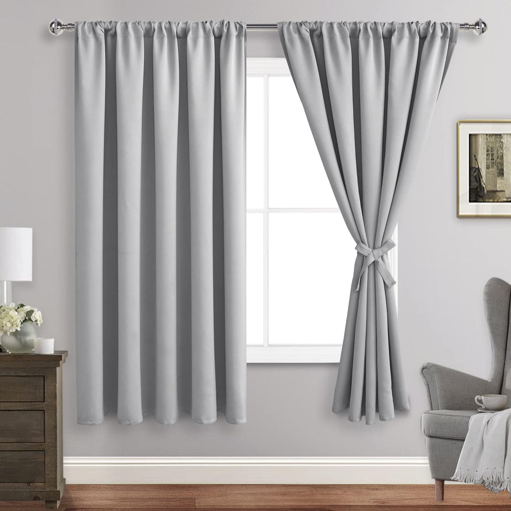 Jiuzhen Blackout Curtains for Bedroom - 70 x 63 Inch Extra Wide Privacy Assured Thermal Insulated Room Darkening Sliding Door Curtains for…