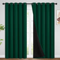 SimpleHome 100% Blackout Curtains for Bedroom, Thermal Insulated Dark Green Grommet Window Drapes Room Darkening Curtains for Living Room wi…