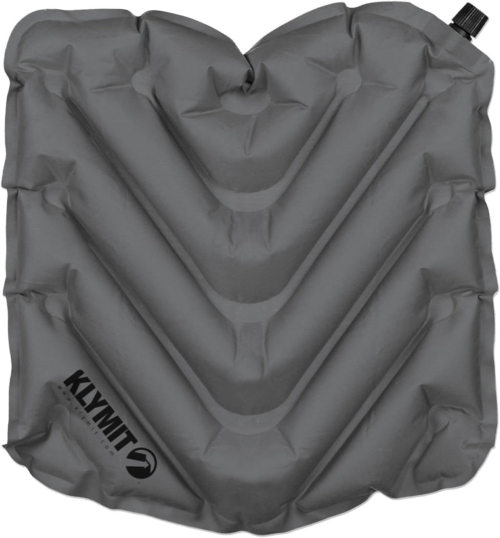 KLYMIT V Seat - Portable, Inflatable Padded Cushion Seat, Perfect for Air Travel, Camping, Backpacking and Bleacher Seats
