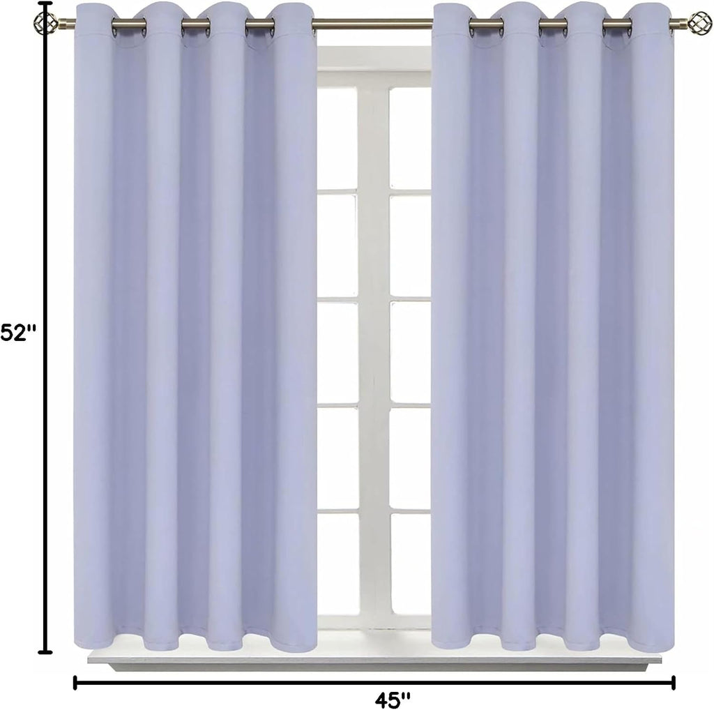 BGment Room Darkening Curtains 45 Inches Long - Grommet Thermal Insulated Drapes Window Treatment Curtains for Bedroom, 2 Panels, 52 x 45 I…