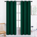 Yakamok Dark Green Blackout Curtains for Bedroom, Room Darkening Thermal Insulated Grommet Window Curtains, Light Blocking Blackout…