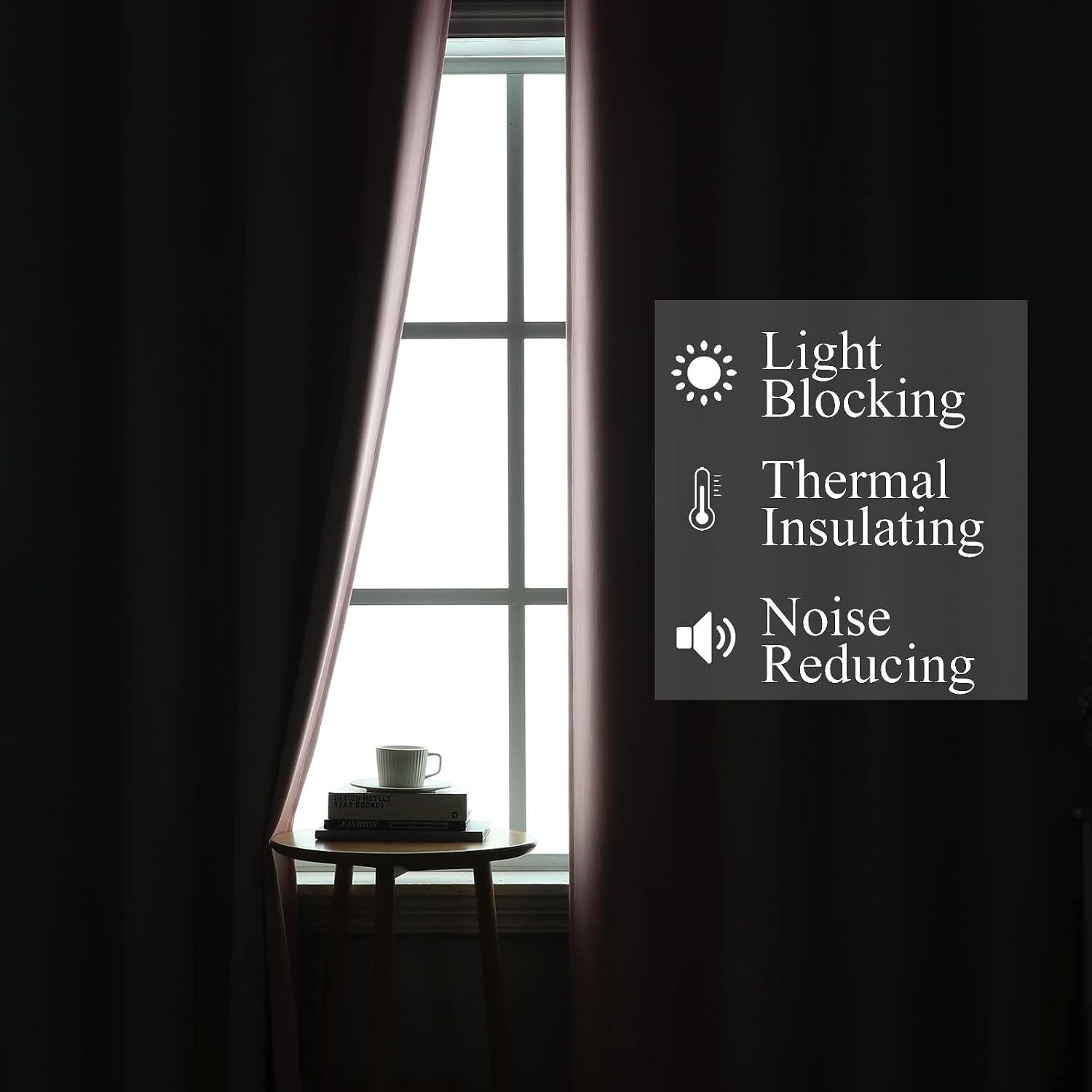 Estelartextiler Estelar Textiler Ombre Sage Green and Pink Blackout Curtains for Living Room, Thermal Insulated Full Room Darkening Grommet…
