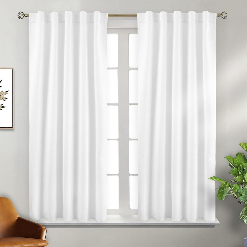 BGment Window Curtains for Bedroom - 54 Inch Rod Pocket and Back Tab Thermal Insulated Room Darkening Curtains for Living Room, 2 Curtain P…