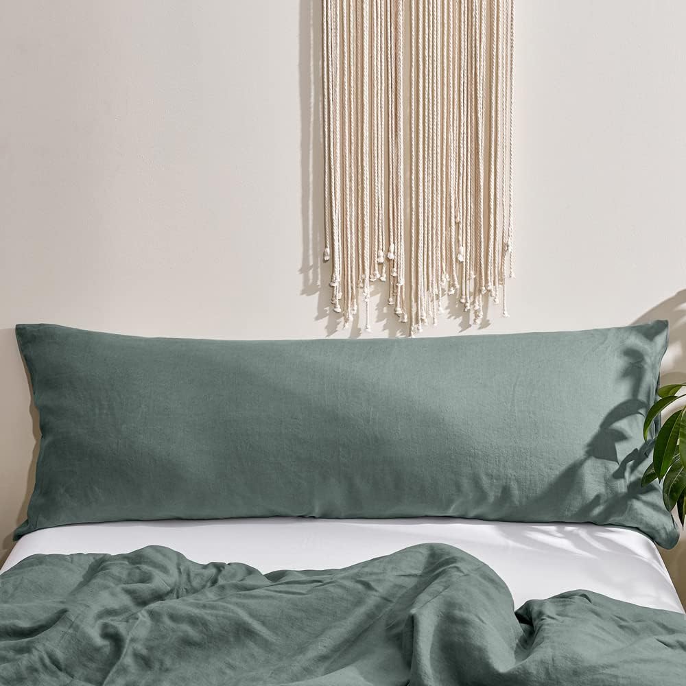 Simple&Opulence Body Pillow Cover 20" x 54",100% Pure Linen, Ultra Soft and Breathable, Body Pillowcase with Envelope Closur…