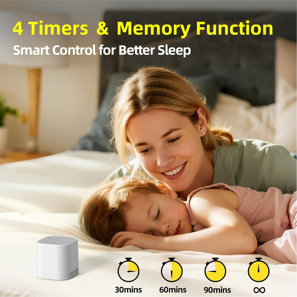 SleeZOO Portable Sound Machine for Sleep Mini White Noise Machine for Baby Kids Adults with 30 Soothing Sounds 4 Timers 32 Volume Levels…