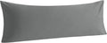 Ntbay Cotton Body Pillowcase - Envelope Closure 20x54 Pillowcase, Breathable and Soft Bed Pillow Case, Grey Cotton Grey