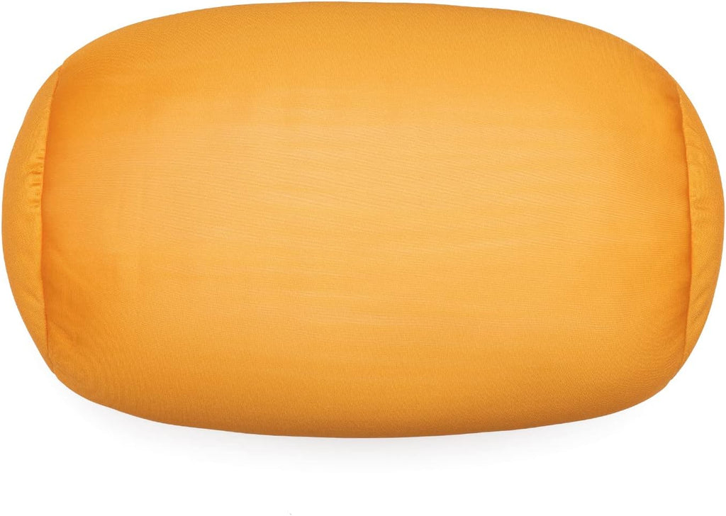 Squish Bean Bed Microbead Pillow Bolster Tube Body Pillow Smooth Cool Touch Fabric Neck & Back Support Throw Travel Pillow Fun Colors…