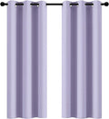Yakamok Blackout Curtains Room Darkening Thermal Insulated Window Panels, Solid Grommet Top Drapes for Bedroom/Living Room(42Wx72L, Lilac…