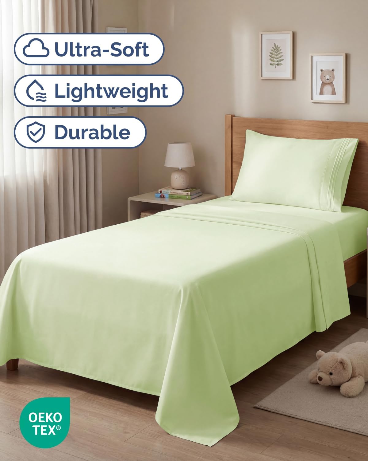 Twin Size 3 Piece Sheet Set - Comfy Breathable & Cooling Sheets - Hotel Luxury Bed Sheets for Women & Men - Deep Pockets, Easy-Fit, Soft…