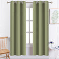 Yakamok Blackout Curtains Room Darkening Thermal Insulated with Grommet Window Curtain for Bedroom, 38Wx72L inch, Sage Green, 2 Panels