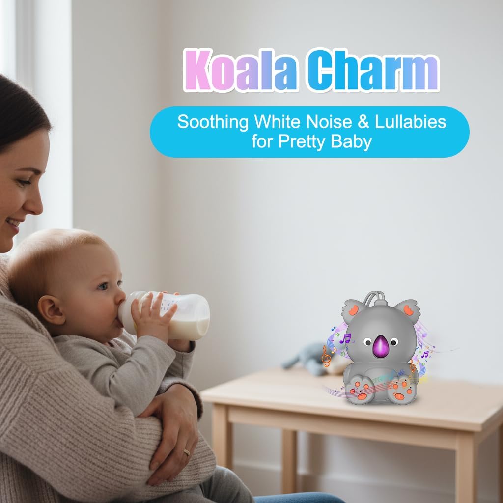 White Noise Machine for Baby with Bluetooth Speaker | Portable Baby Sound Machine Sleep Soother Music for Nursery & Travel, Soothing…