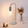 Industrial Table Lamp for Bedroom, Small Side Table Lamp for Nightstand with Wire Switch, E26 Socket Base, Modern Desk Lamp for Living…