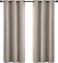 Yakamok Blackout Curtains Room Darkening Thermal Insulated Window Panels, Solid Grommet Top Drapes for Bedroom/Living Room(42Wx72L…