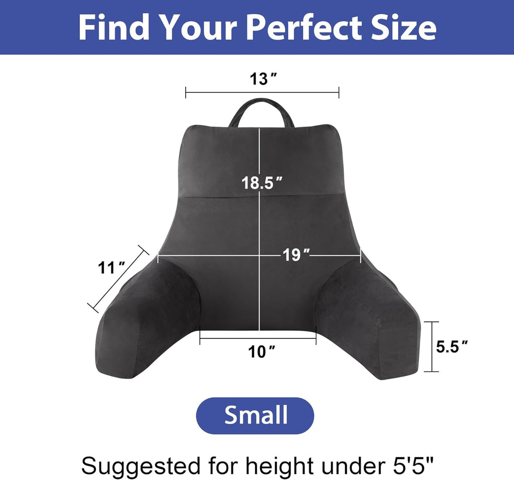 Ipynbap Back Pillow for Bed Sitting up, Reading Pillow for Sitting in Bed Adult, Back Support Pillow, Memory Foam Sit up Lounge Backrest Pi…