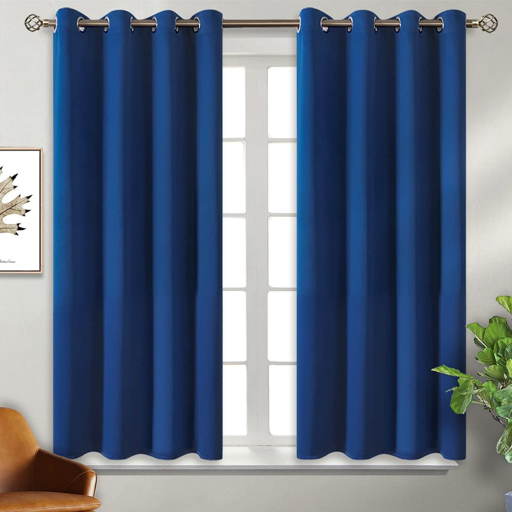 BGment Blackout Curtains for Bedroom - Grommet Thermal Insulated Room Darkening Curtains for Living Room, 46 x 54 Inch, 2 Panels, Royal Blu…