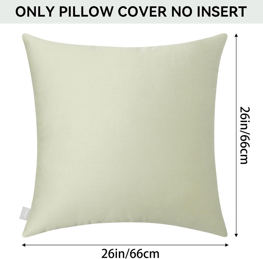 Thmyo 4-Pack 100% Cotton Comfortable Solid Decorative Throw Pillow Case, Thmyo Square Cushion Cover Pillowcase Sublimation Blank Pillow Cove…