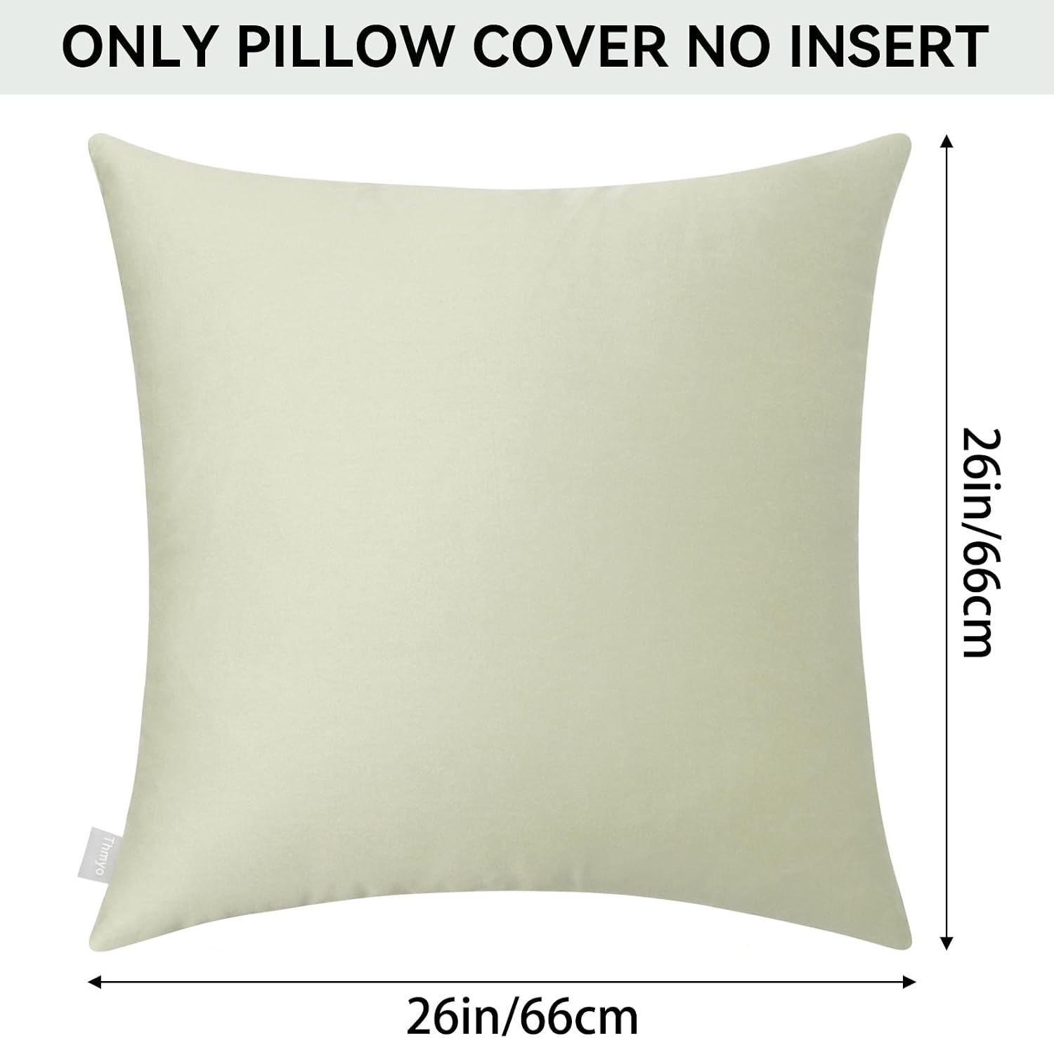Thmyo 4-Pack 100% Cotton Comfortable Solid Decorative Throw Pillow Case, Thmyo Square Cushion Cover Pillowcase Sublimation Blank Pillow Cove…