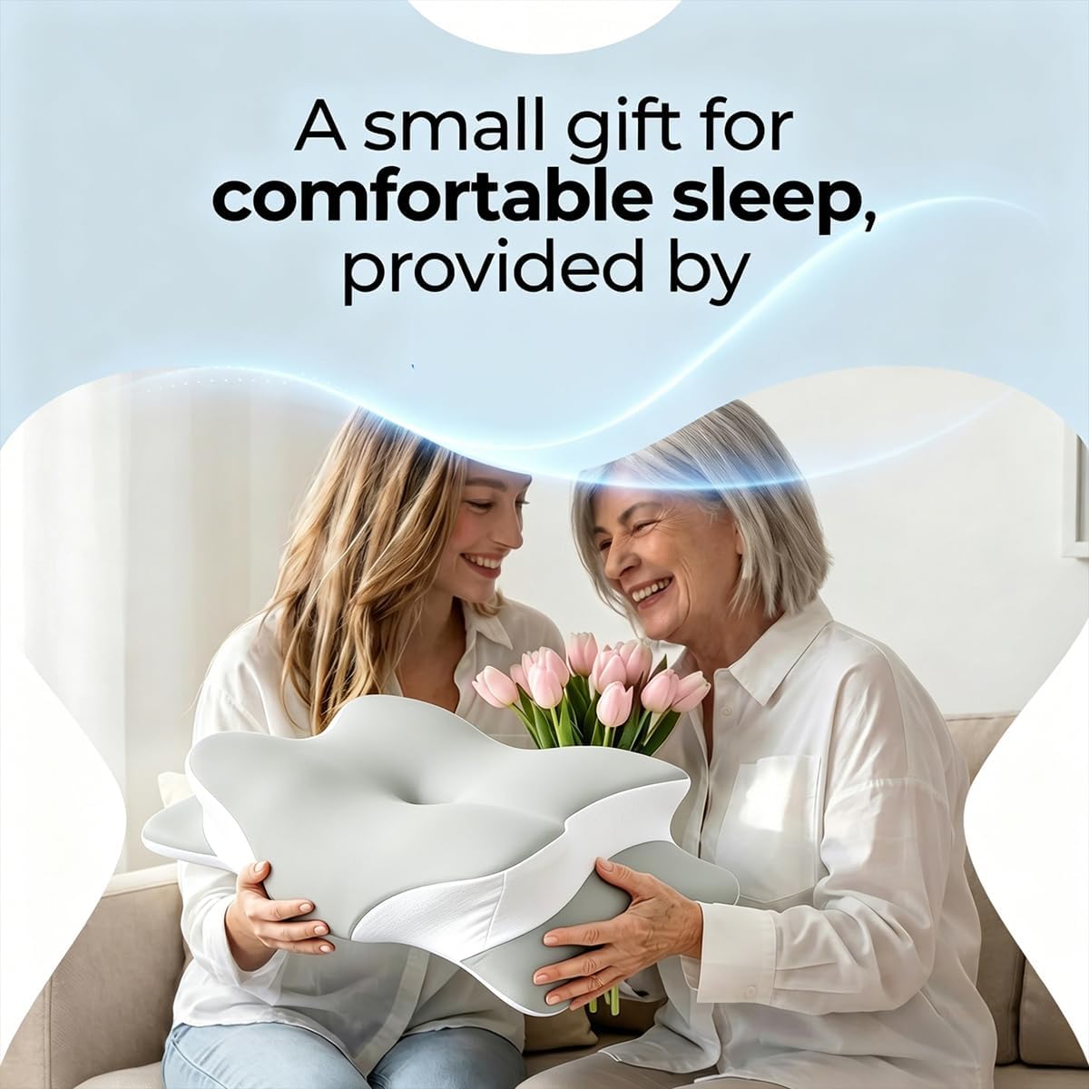 WKEFF Cervical Pillow for Neck, Hollow Design Odorless Memory Foam Pillows with Cooling Case, Adjustable Orthopedic Bed Pillow for…