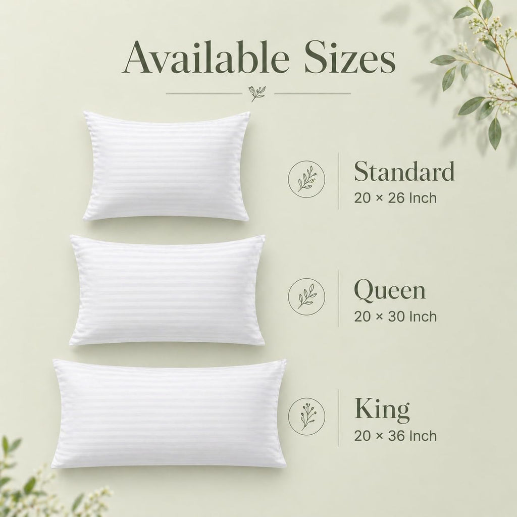 Beednova 100% Cotton 600TC 4PC Pillow Protectors with Zipper Standard Size Hypoallergenic Breathable Hotel Collection Pillow Covers…