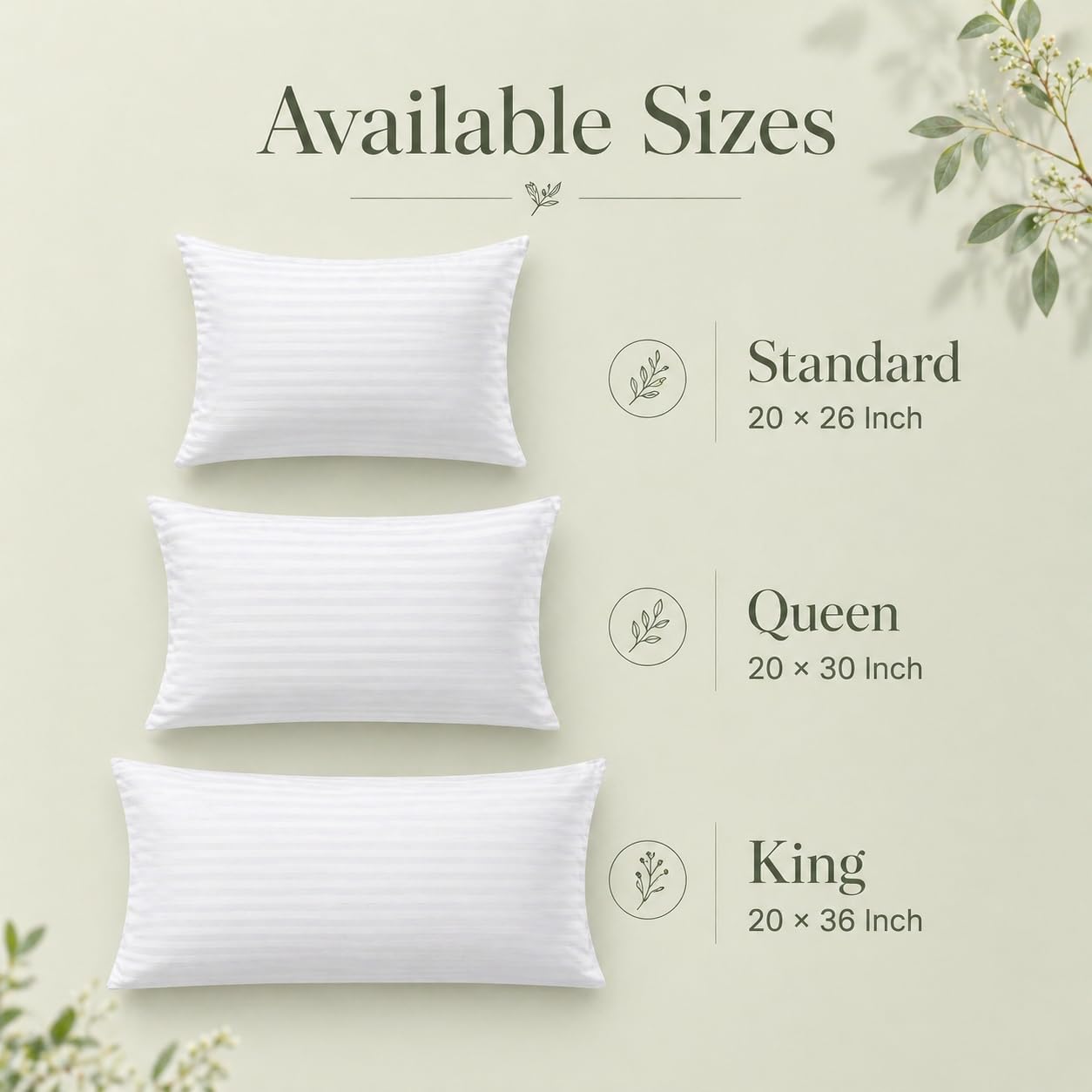 Beednova 100% Cotton 600TC 4PC Pillow Protectors with Zipper King Size Hypoallergenic Breathable Hotel Collection Pillow Covers Ultr…