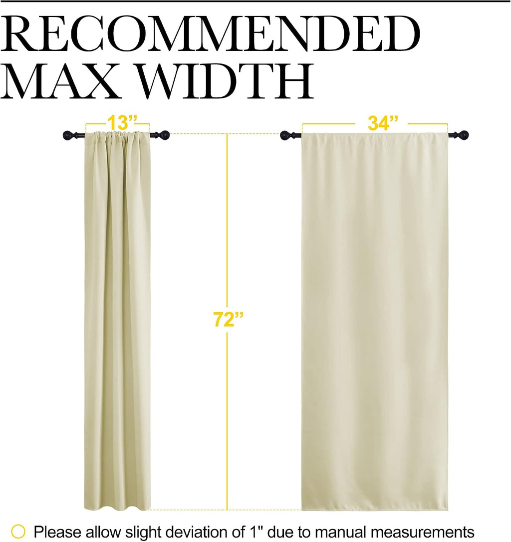 NICETOWN Blackout Curtains for Living Curtains, Window Treatment Thermal Insulated Solid Room Darkening Drape Panels for Girls Room…