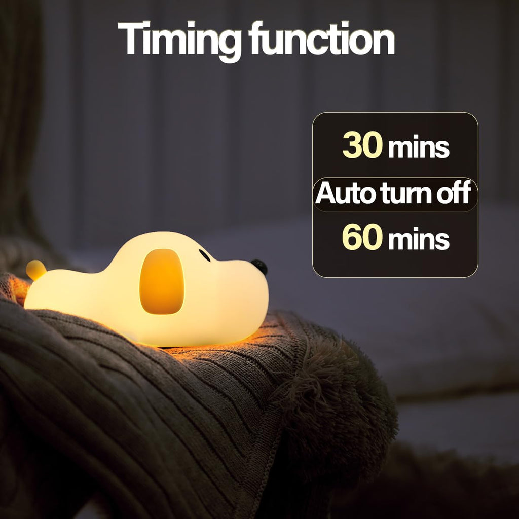 Led Cute Dog Night Light, Dimmable Nursery Puppy Kawaii Lamps, Super Squishy Silicone USB Rechargeable Touch Control Night Lamp for Kids…