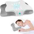Qiubabyo Cervical Pillow for Neck Support, Adjustable Ergonomic Pillow Cozy Sleeping, Odorless Orthopedic Memory Foam Pillows, Contour Bed Pil…